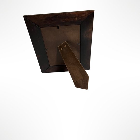 Vintage Carved Oak Leaf  Rustic Wood Desktop Picture Frame Arts & Crafts - Picture 8 of 8